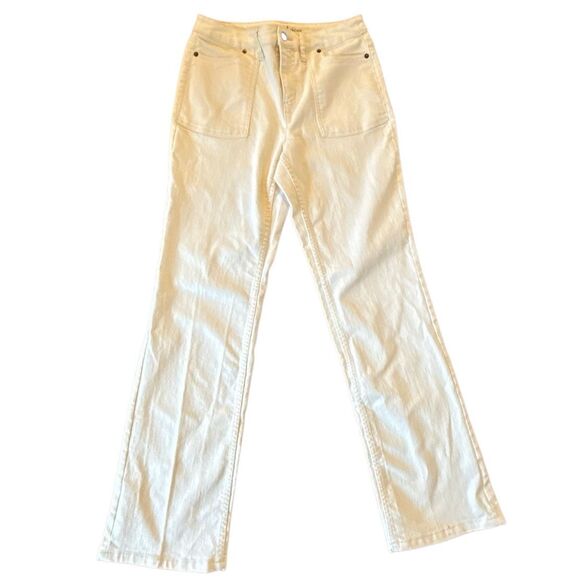 Liz Claiborne Jackie cream high rise flare jeans 6 - Picture 1 of 10